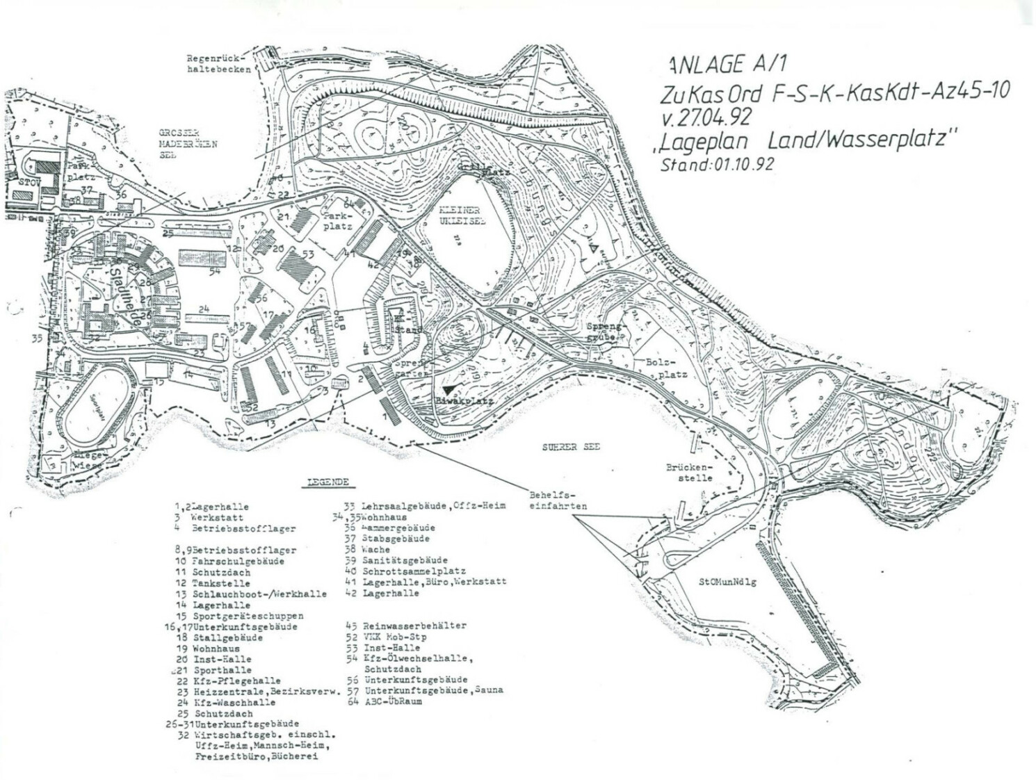 Lageplan Fünf-Seen-Kaserne Plön, Quelle: ploenerpioniere.de